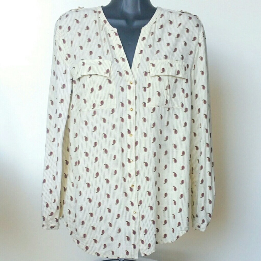 Vince Camuto Mandrin Collar Button Down Shirt. B10